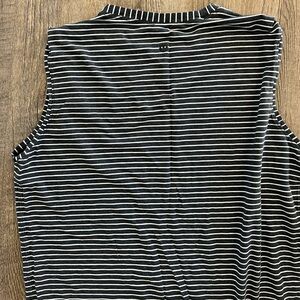 Lululemon muscle tank - dark grey and white stripe